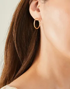 Small Simple Hoops Gold, Women's Small Simple Hoops Gold, Women's