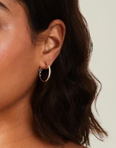 Small Simple Hoops Silver, Women's Small Simple Hoops Silver, Women's
