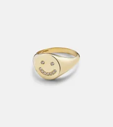 Smiley 14kt gold ring with diamonds Smiley 14kt gold ring with diamonds