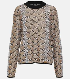 Snake-effect jacquard sweater