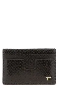 Snake print card holder Brown Size U Snake print card holder Brown Size U