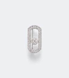 So Move 18kt white gold brooch with diamonds