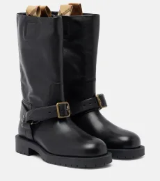 Soft Saddle leather mid-calf boots Soft Saddle leather mid-calf boots