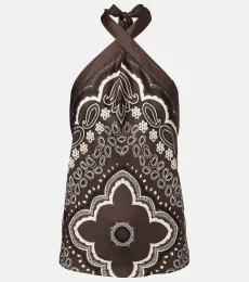 Solal printed halterneck silk top Solal printed halterneck silk top