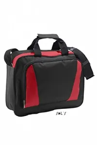 Sols Cambridge Briefcase 600D Polyester, Black Red, UNIQUE Sols Cambridge Briefcase 600D Polyester, Black Red, UNIQUE