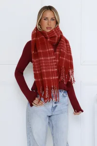 Sparkle Under Snow Scarf Red Sparkle Under Snow Scarf Red