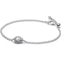 Sparkling Pear Halo Chain Bracelet - 18cm Sparkling Pear Halo Chain Bracelet - 18cm