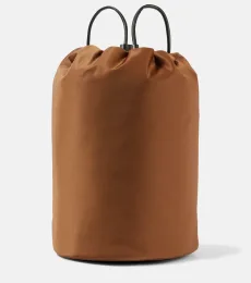 Sporty leather-trimmed backpack Sporty leather-trimmed backpack