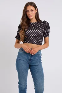 Spot Puff Sleeve Cropped Top 8 Spot Puff Sleeve Cropped Top 8