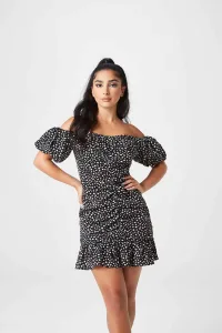 Spot Ruched Dress 8