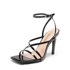 Square Toe Strappy Stiletto Heel Sandals Square Toe Strappy Stiletto Heel Sandals