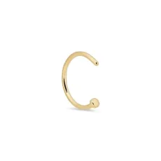 Stainless Steel Gold Open Nose Ring - Gold
