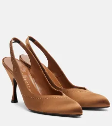 Star Dust 95 embellished satin slingback pumps Star Dust 95 embellished satin slingback pumps