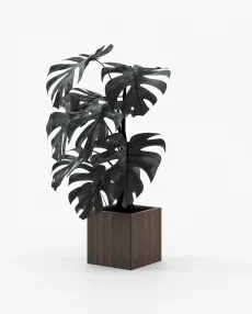 STELA Planter & Pot Smoked Eucalyptus Veneer Matte STELA Planter & Pot Smoked Eucalyptus Veneer Matte
