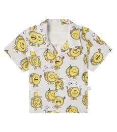 Stella McCartney Kids Baby printed cotton and linen shirt