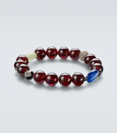 Sterling silver beaded bracelet with gemstones Sterling silver beaded bracelet with gemstones