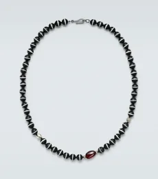 Sterling silver beaded necklace with gemstones Sterling silver beaded necklace with gemstones