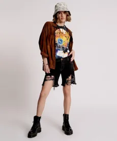 Stevies Low Waist Waist Long Length Boyfriend Denim Shorts Denim Shorts - Stevies Worn Black Size 24 One Teaspoon Stevies Low Waist Waist Long Length Boyfriend Denim Shorts Denim Shorts - Stevies Worn Black Size 24 One Teaspoon