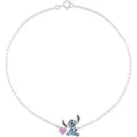 Stitch and Heart Anklet - Silver Stitch and Heart Anklet - Silver