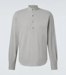Stòffa Camiseta con botones de algodón y seda Stòffa Camiseta con botones de algodón y seda