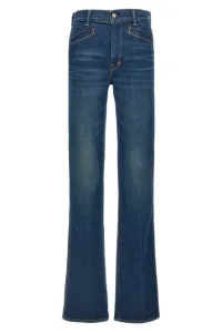 Stone Washed Denim Flare jeans Blue Size