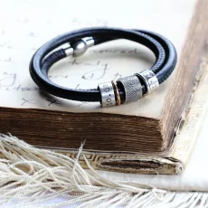 Story Bracelet with Fingerprint Bead Story Bracelet with Fingerprint Bead