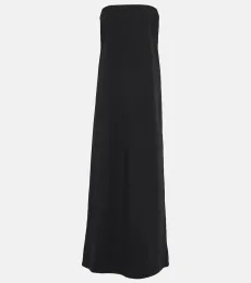 Strapless virgin wool-blend maxi dress Strapless virgin wool-blend maxi dress