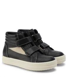 Straps Vintage leather high-top sneakers Straps Vintage leather high-top sneakers