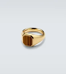 Streamline 18kt gold ring with tiger's eye Streamline 18kt gold ring with tiger's eye