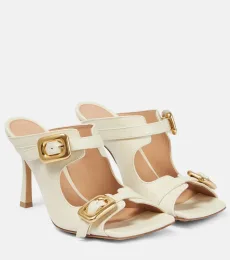 Stretch Buckle leather mules Stretch Buckle leather mules