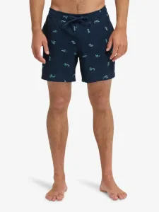 Stretch Printed Volley 16 - Men Black Swim Shorts Stretch Printed Volley 16 - Men Black Swim Shorts