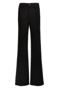 Stretch Twill Denim Wide Flare Jeans Size