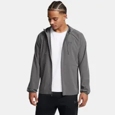 Stretch Woven Mens Windbreaker Castlerock / Black Gray Stretch Woven Mens Windbreaker Castlerock / Black Gray