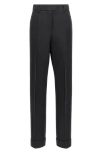 Stretched pleated trousers Black Size Stretched pleated trousers Black Size