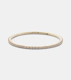 Stretchy 18kt gold bracelet with diamonds Stretchy 18kt gold bracelet with diamonds
