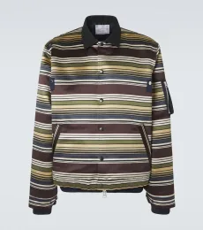 Striped blouson jacket