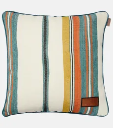 Striped cotton jacquard cushion Striped cotton jacquard cushion