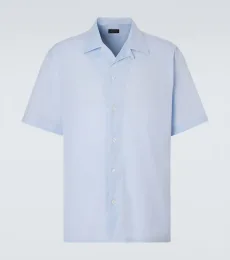Striped cotton poplin bowling shirt Striped cotton poplin bowling shirt
