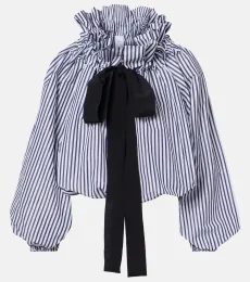 Striped gathered blouse Striped gathered blouse