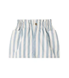 Striped gathered denim skirt Striped gathered denim skirt