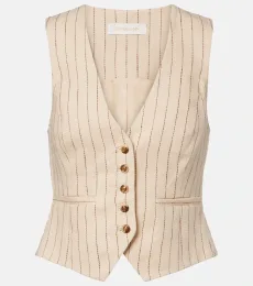 Striped linen vest Striped linen vest