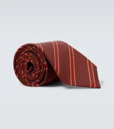 Striped silk tie