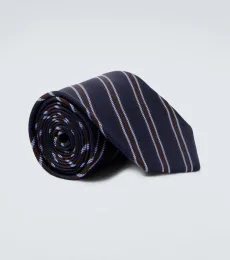 Striped silk tie
