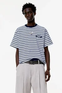 Striped T-Shirt Paris Menu - White