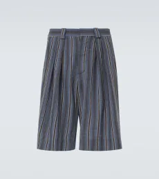 Striped wool Bermuda shorts Striped wool Bermuda shorts