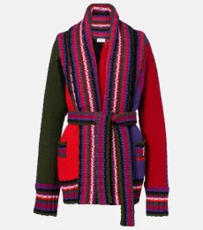 Striped wool wrap cardigan Striped wool wrap cardigan