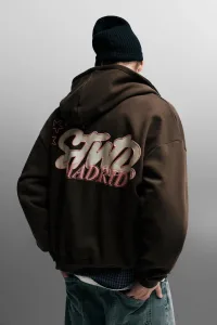 Stwd Madrid Zip-Up Hood - Brown Stwd Madrid Zip-Up Hood - Brown