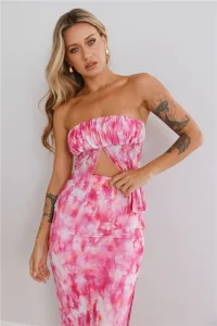 Style Year Mesh Crop Top Pink Style Year Mesh Crop Top Pink