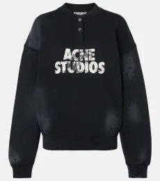 Sudadera de jersey de algodón con logo Sudadera de jersey de algodón con logo