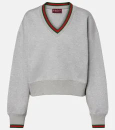 Sudadera en mezcla de algodón con Web Sudadera en mezcla de algodón con Web